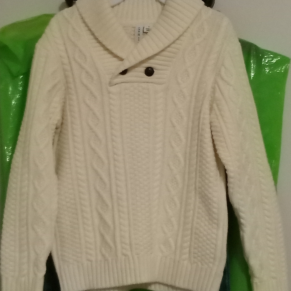 Janie and Jack Cream Cable Knit Sweater